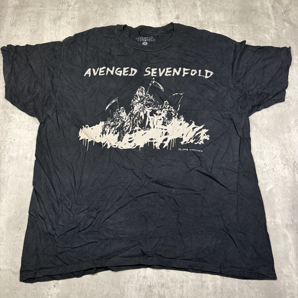 Rare Avenged Sevenfold Reaper A7X Tour Concert T-Shirt Size XL Y2K Band Tee